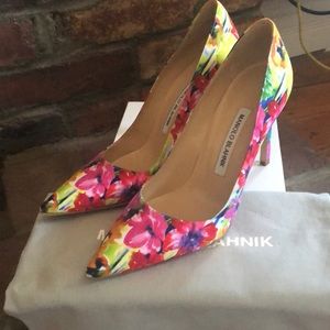 Floral Manolo Blahnik Heels